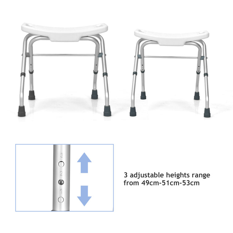 Belfry Bathroom Foldable Height Adjustable Padded Shower Stool